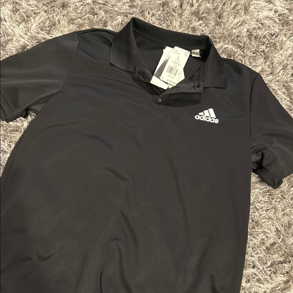 Adidas Black Polo Shirt Classic Design